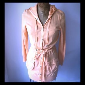 Magaschoni hooded cardigan tunic.